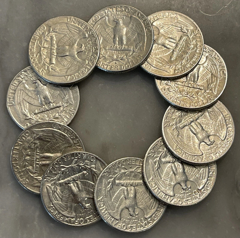 [Lot of 10] - 1964 Washington Quarter - ALL 1964 - 90% Silver Choose # of Lots!-3