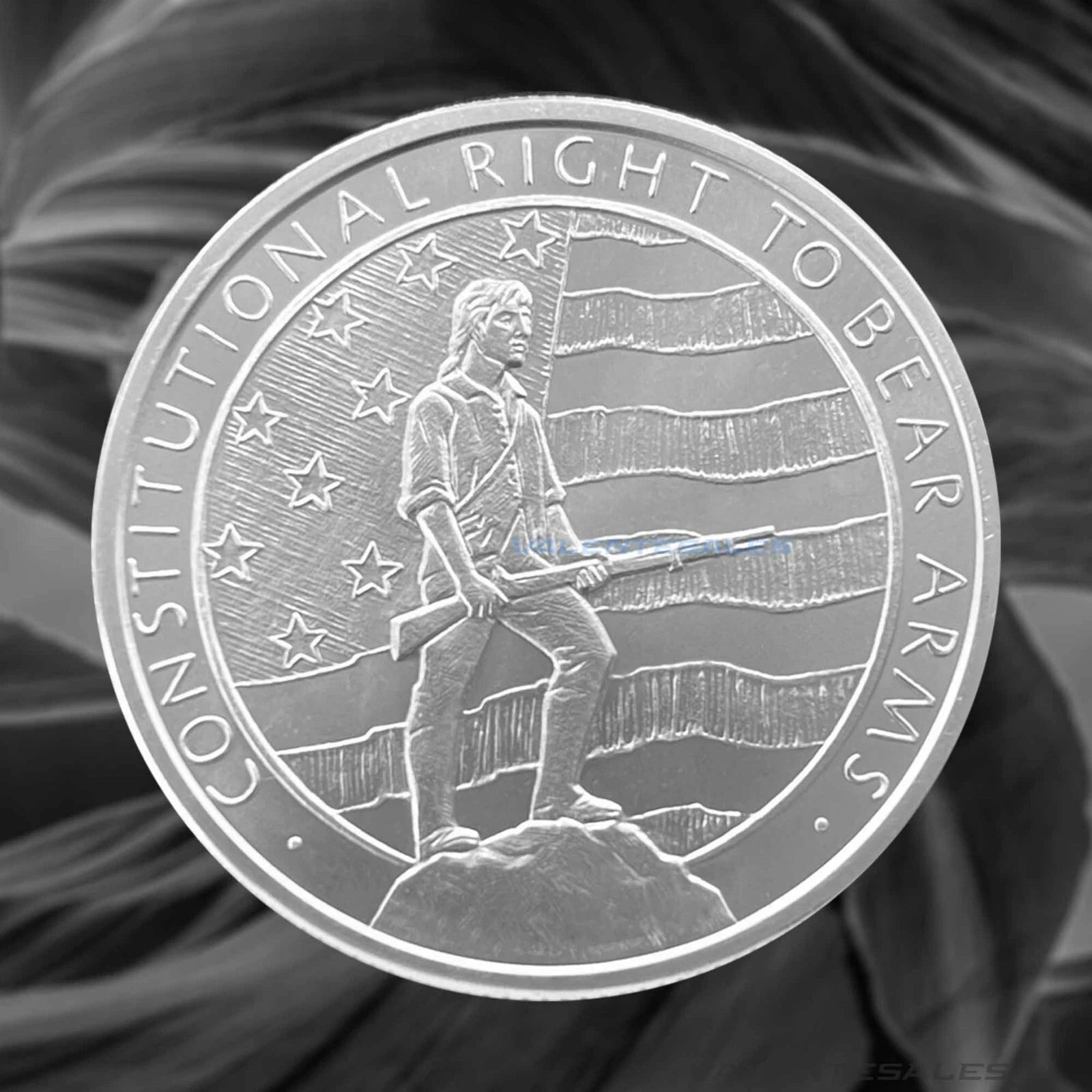 5oz GSM Second Amendment Right to Bear Arms BU Silver Round Coin in CAPSULE!-4