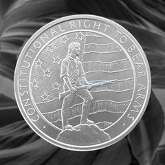 5oz GSM Second Amendment Right to Bear Arms BU Silver Round Coin in CAPSULE!-4