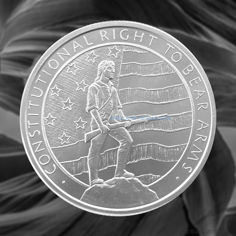 5oz GSM Second Amendment Right to Bear Arms BU Silver Round Coin in CAPSULE!-4