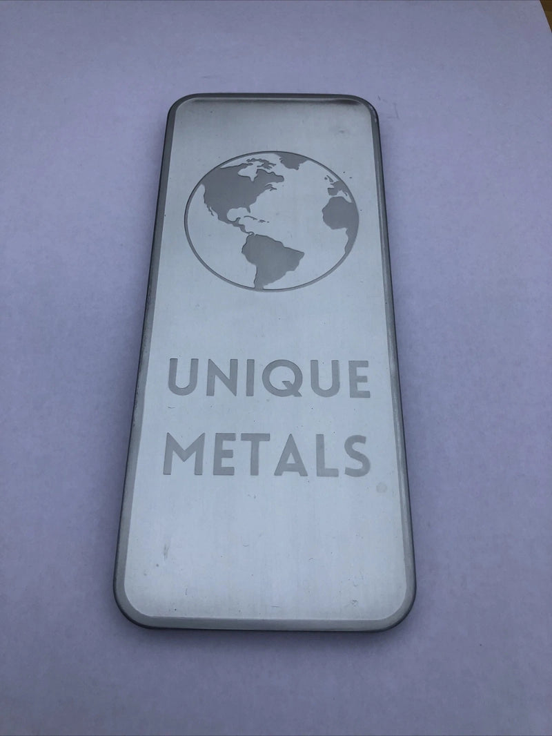 1 (One) Pound .999 Zinc Bullion Bar By Unique Metals-3