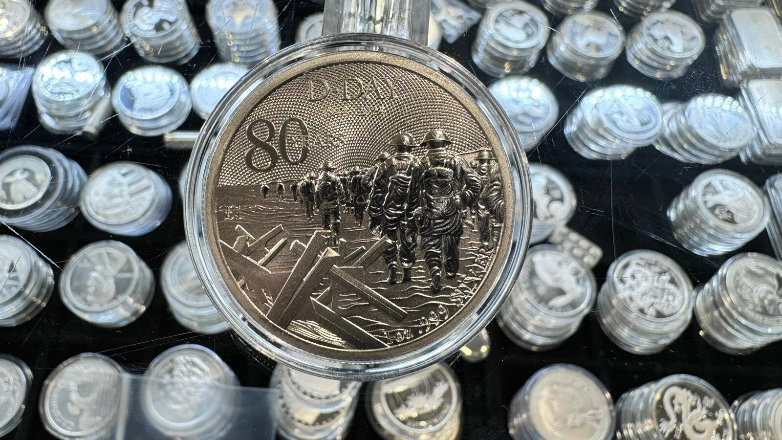 2024 Alderney 1 Pound Silver D-Day 80th Anniversary Coin 1 oz BU Capsule-3