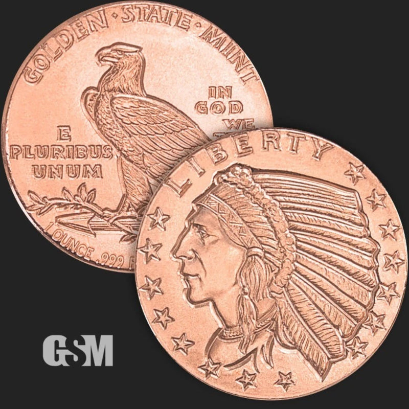 TUBO DE 20 LINGOTES DE COBRE FINO MIXTO DE 1 OZ. 0.999-5