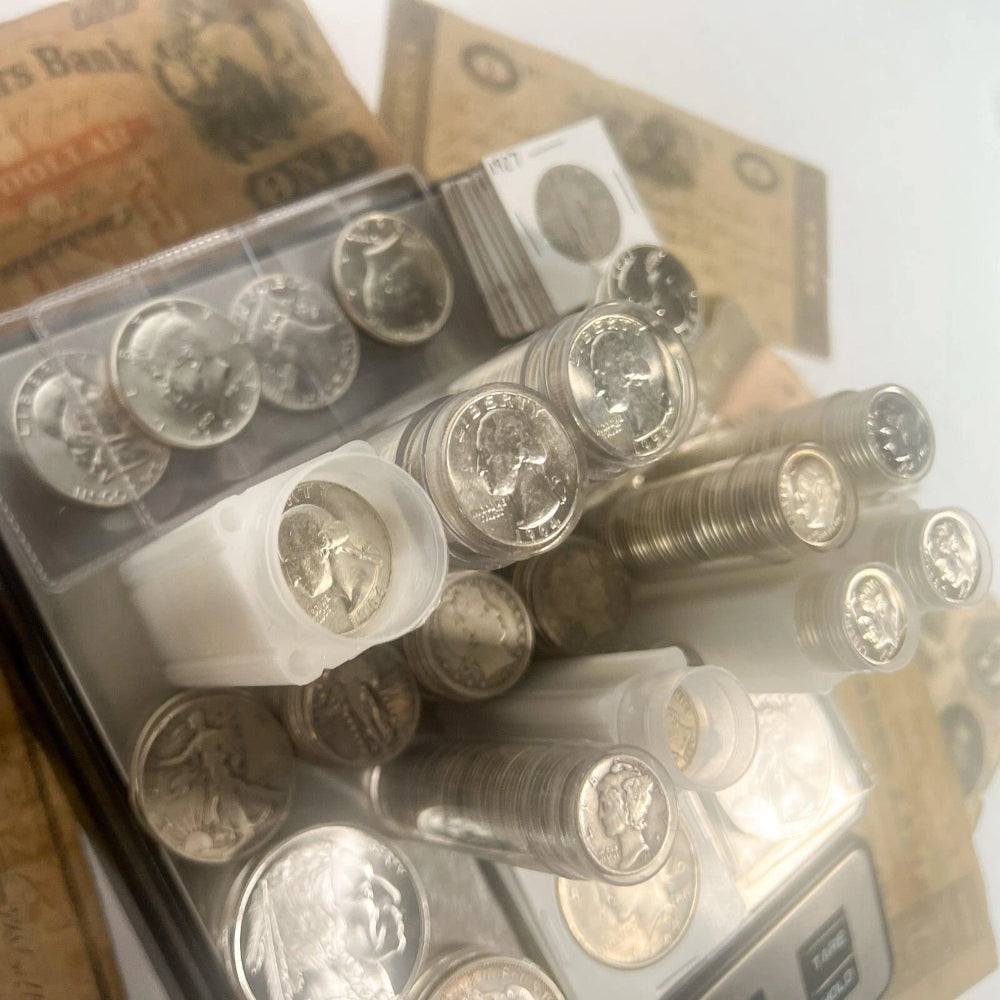 Lote mixto de monedas de plata estadounidenses antiguas (escala de plata estadounidense) | Liquidación-7