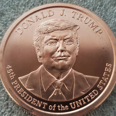Large Donald Trump 2020 2 oz .999 Copper coin 45th President commemorative MAGA-3