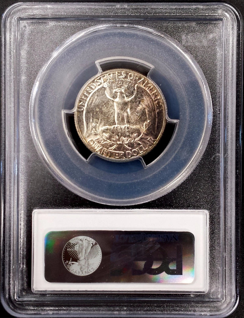 1954 Washington Quarter certified MS 65 by PCGS! Nicely toned!-3