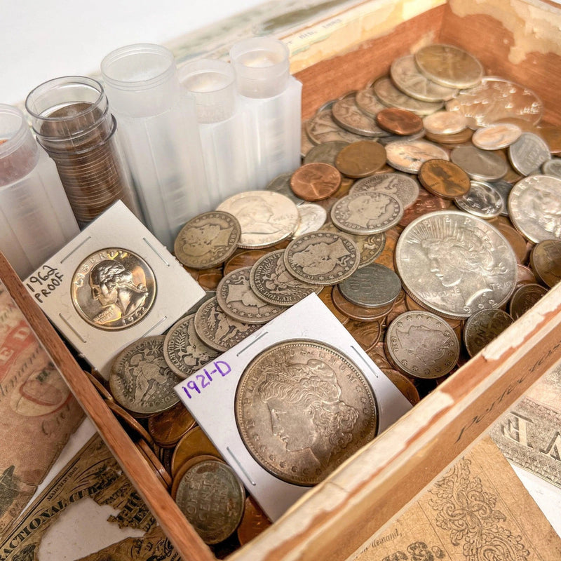 Vintage Cigar Box Mixed U.S. Coin Hoard | LIQUIDATION SALE-4
