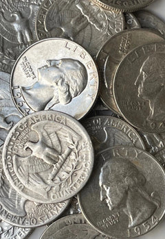 [Lote de 20 Monedas] 1/2 Rollo - Cuarto de Washington - 90% Plata - ¡Elige cuántas!-3