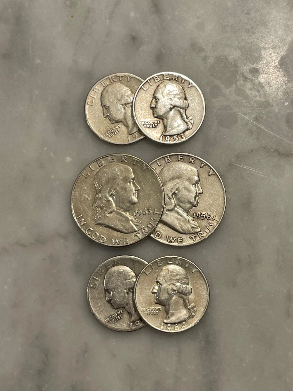 $2 Face 90% Silver (2) Franklin Half Dollar (4) Quarters - Choose How Many Lots!