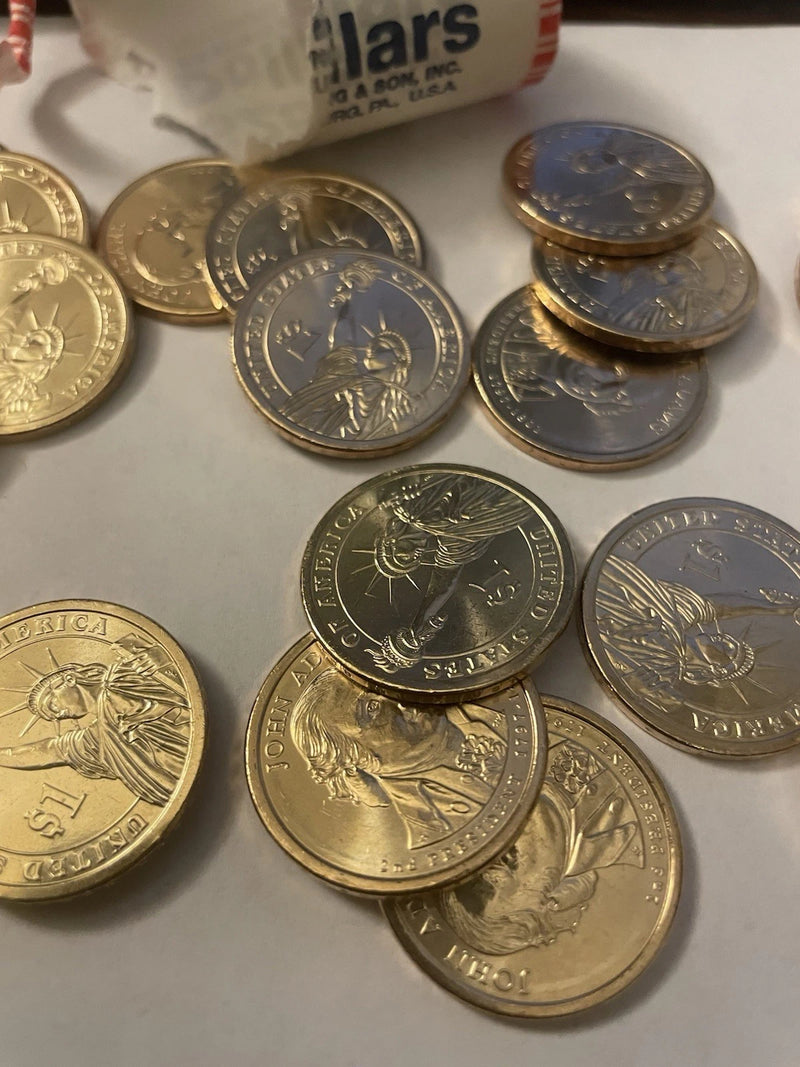 2007-D John Quincy Adams US Mint Dollar Coins Opened Roll Of 25-3