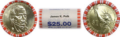2009 D James K. Polk $25 Face Bank Wrapped Presidential Dollar Roll-1