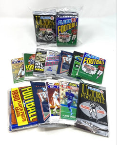 100 Unopened Vintage NFL Football Cards in factory Sealed Wax Packs-2