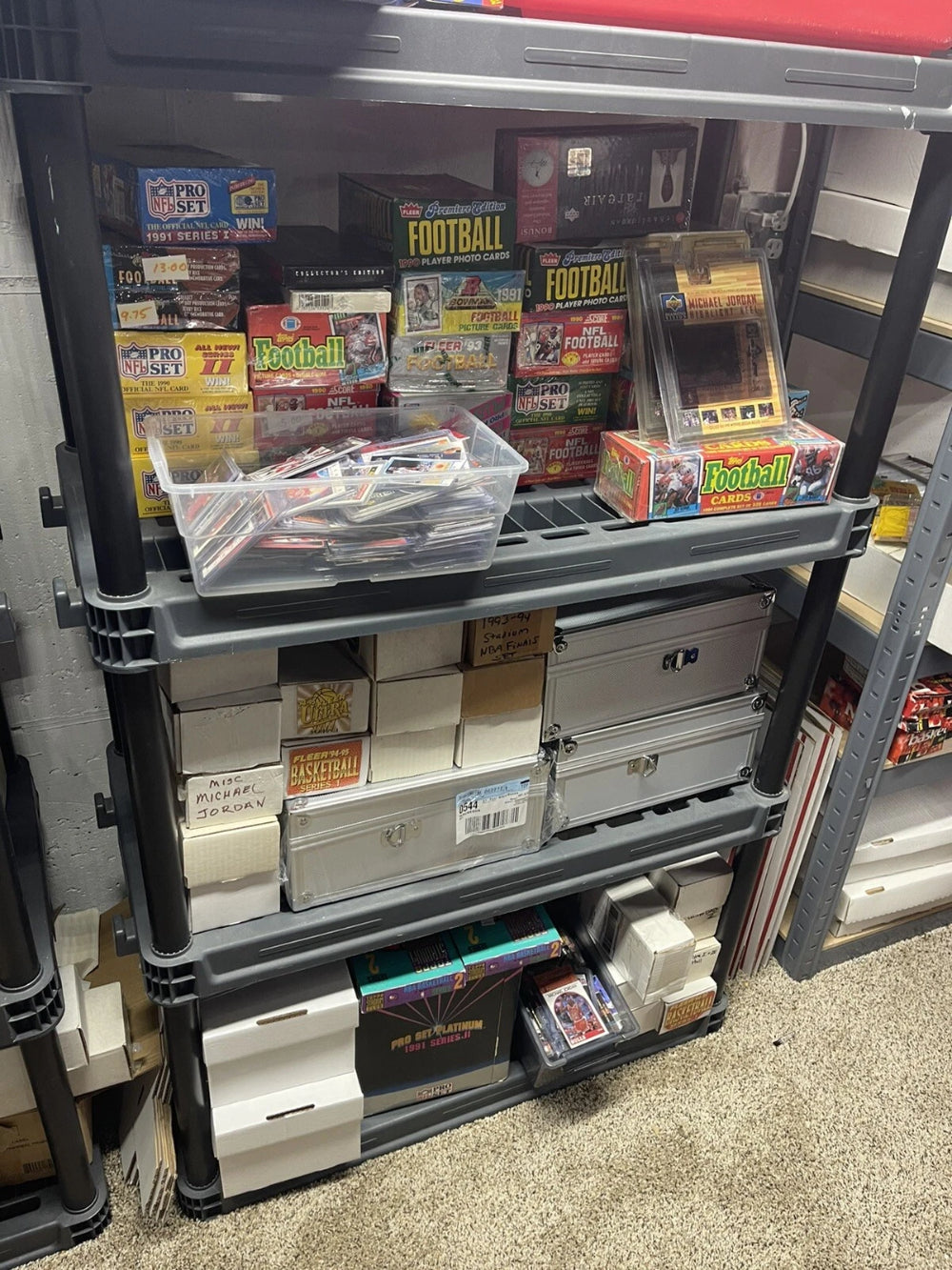 Sports Cards Basketball Football Baseball Storage Estate Find Lot & JORDAN Bulk-4