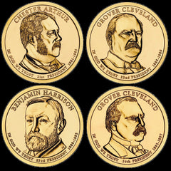 A 2012 Presidential Dollar COMPLETE 4 Coin full SET Brilliant Uncirculated Mint-3