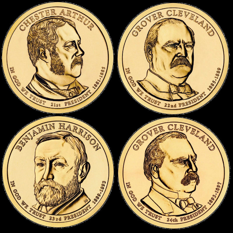 A 2012 Presidential Dollar COMPLETE 4 Coin full SET Brilliant Uncirculated Mint-3