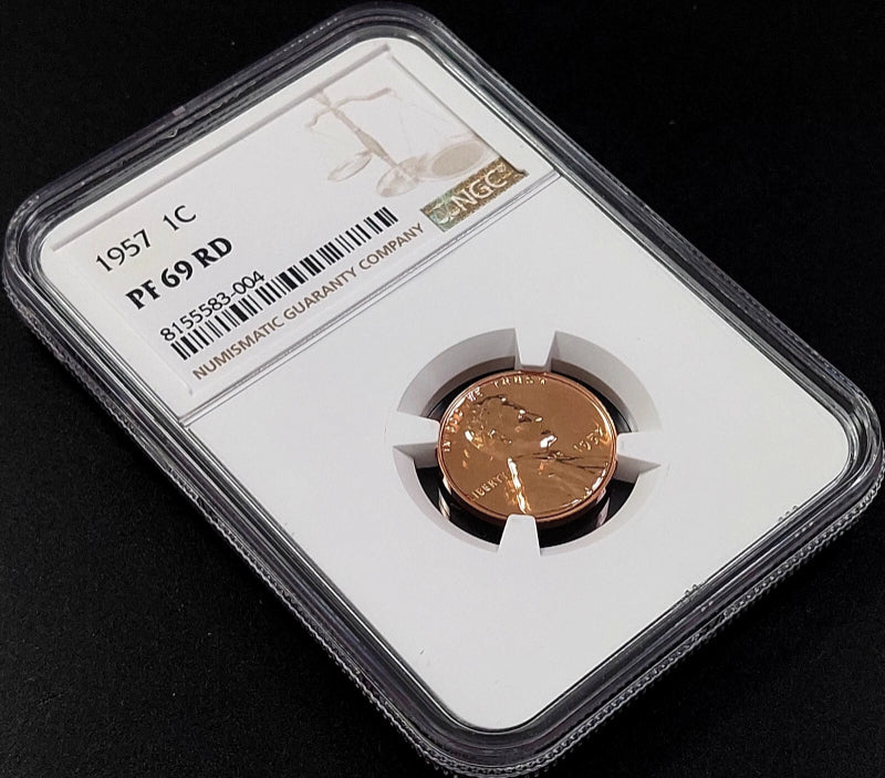 1957 Proof Lincoln Cent certified PF 69 RD by NGC! sku 83004-3