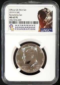 2019 D Kennedy MS 67 PL & 2019 S Proof Sacagawea PF 69 UC, Rocketship Set, ASF!-3
