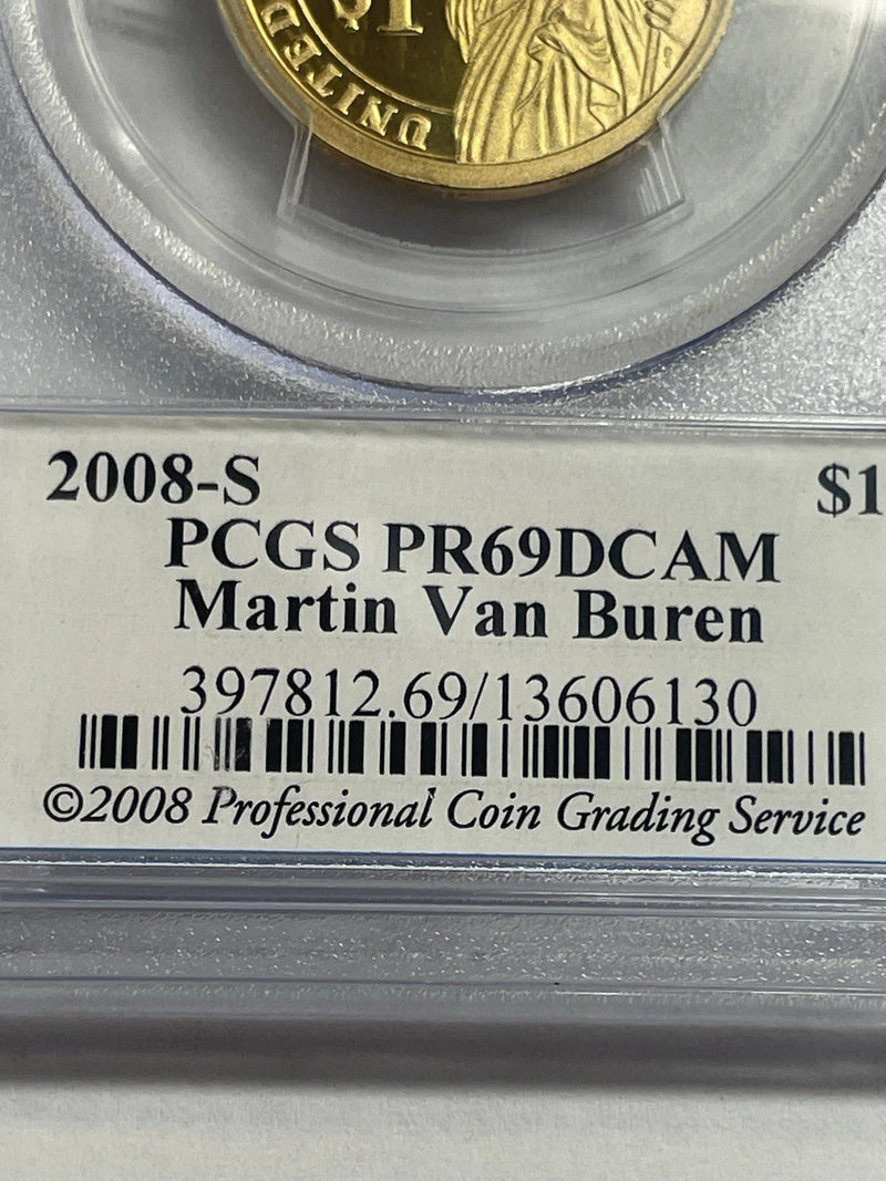 2008-S Martin Van Buren One Dollar PCGS- PR 69 D CAM.-3