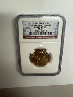 2008-P John Quincy Adams One Dollar SMS NGC MS66-3