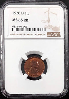 1926 D Lincoln Cent certified MS 65 RB by NGC! Hard to find!-3