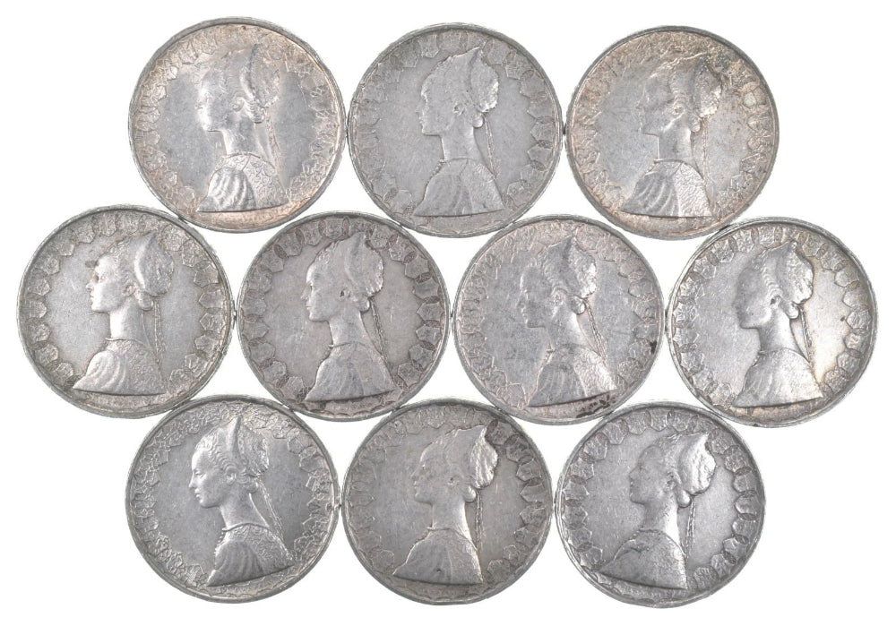 1958 Christopher Columbus Anniversary Italy 500 Lire Coin Silver-4
