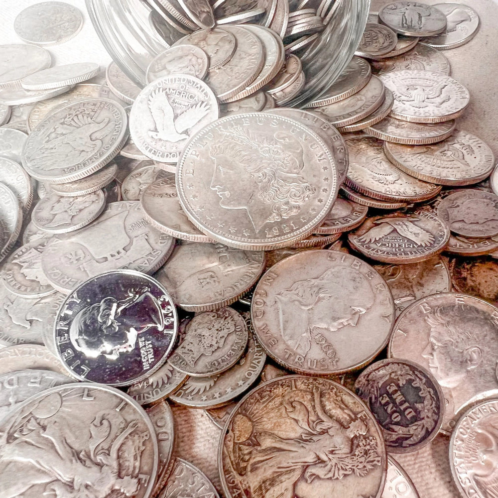 Mason Jar Silver Coin Mixed Lot | ESTATE SALE LIQUIDATION | US Silver Coins-3