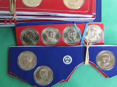 2007 thru 2016 Presidential Golden Dollar 78 P + D UNC $1 Coin Lot Cut Mint Sets-3