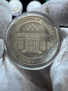 LOT OF 5 X 1oz Fine Silver Rounds Trump COLLECTION MAGA Set in Capsules-3