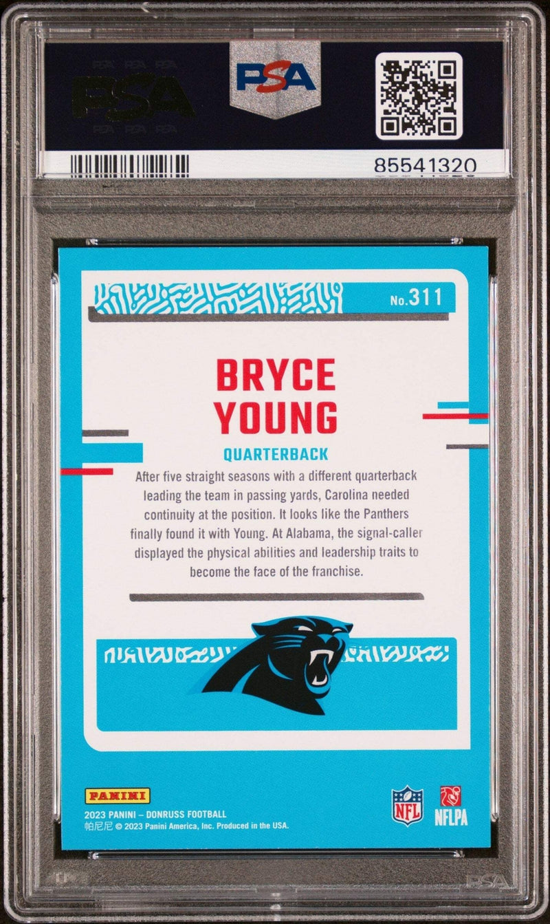 Graded 2023 Panini Donruss Bryce Young #311 Rookie RC Football Card PSA 10 Gem-2