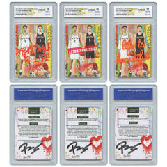 VICTOR WEMBANYAMA 3-Card Set Signed by Rency - Matching S/N Limited 50 - Gem 10-2