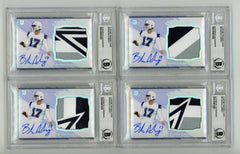 Brandon Aubrey 2023 Hits Memorabilia Silver H RPA Patch Auto RC #/17 BGS BAS-1