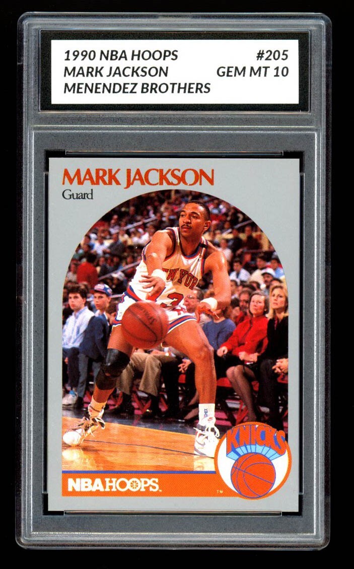 GRADED 10 1990 NBA HOOPS MARK JACKSON MENENDEZ BROTHERS #205