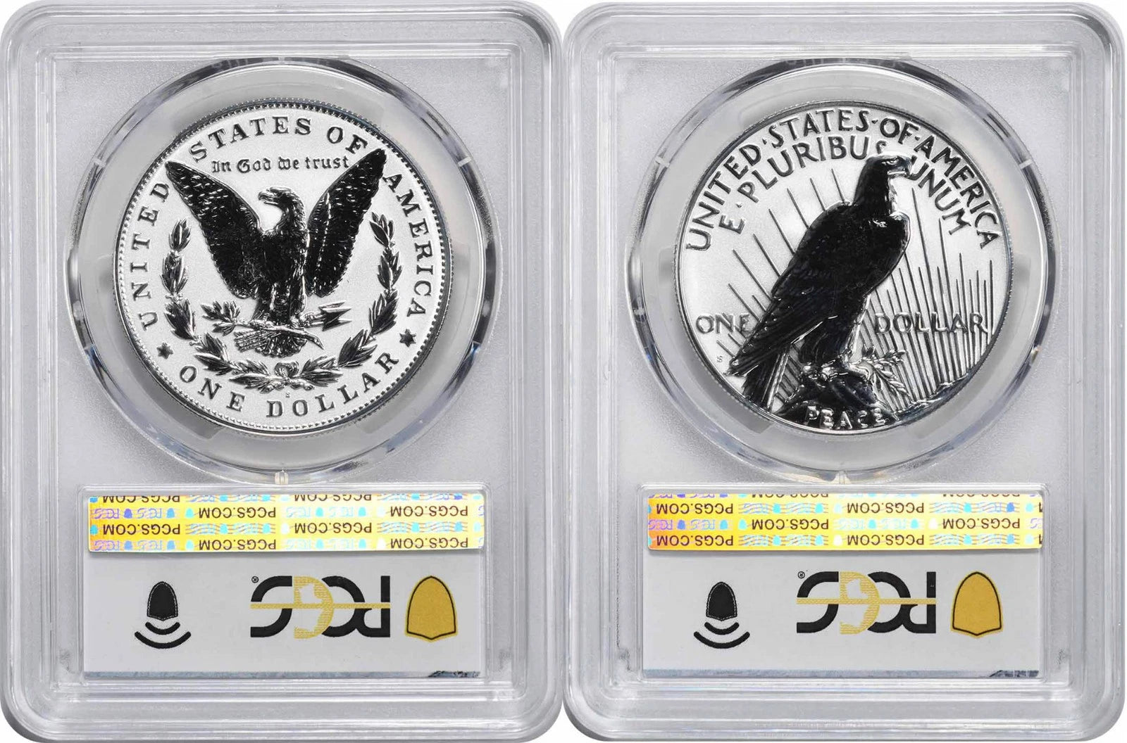 2025-S Morgan Peace Silver Dollar Reverse Proof Set PR69 FS PCGS Special Label