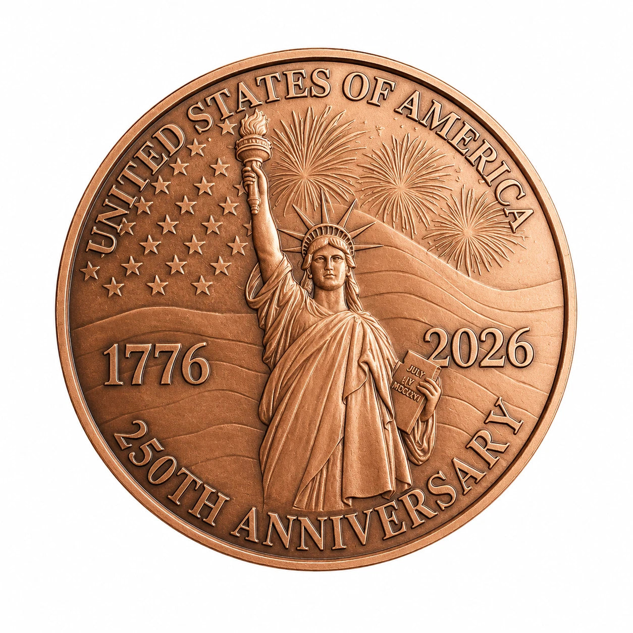1 OZ .999 Pure Copper Collectible Round Coin with Protective Capsule, Anniversary Commemorative Metal Token, Vintage Style Souvenir, Hobby Collection, Display Piece, Collector Gift-3