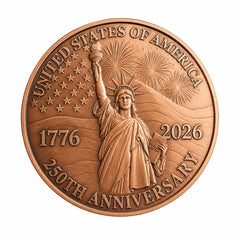 1 OZ .999 Pure Copper Collectible Round Coin with Protective Capsule, Anniversary Commemorative Metal Token, Vintage Style Souvenir, Hobby Collection, Display Piece, Collector Gift-3
