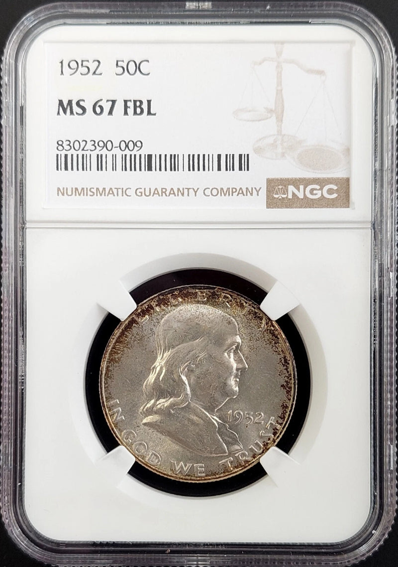 1952 Franklin Half Dollar certified MS 67 FBL by NGC!-4