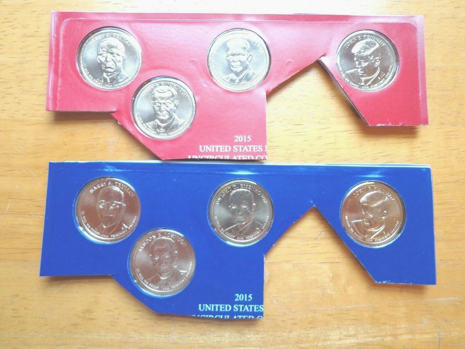 2015 P & D Presidential Dollar 8 Coin Set Lot Sealed Uncirculated Mint Cello-2