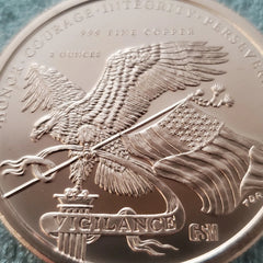Large Donald Trump 2020 2 oz .999 Copper coin 45th President commemorative MAGA-5