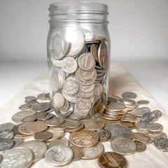 Mason Jar Silver Coin Mixed Lot | ESTATE SALE LIQUIDATION | US Silver Coins-10