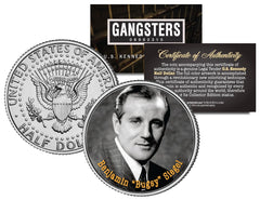Moneda coloreada estadounidense de medio dólar de Kennedy, de JFK, gánster judío, de Benjamin Bugsy Siegel-1