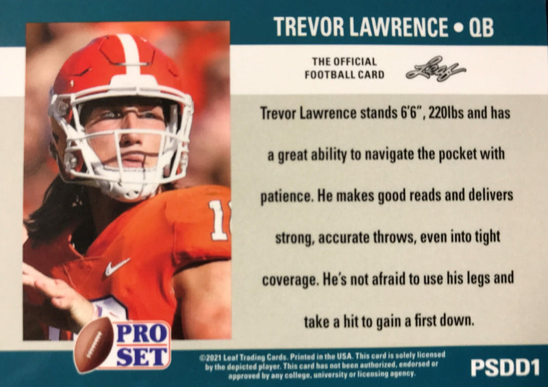 TREVOR LAWRENCE 10 Card Lot 2021 Pro Set DRAFT DAY Shortprint Rookie Card PSDD1-2