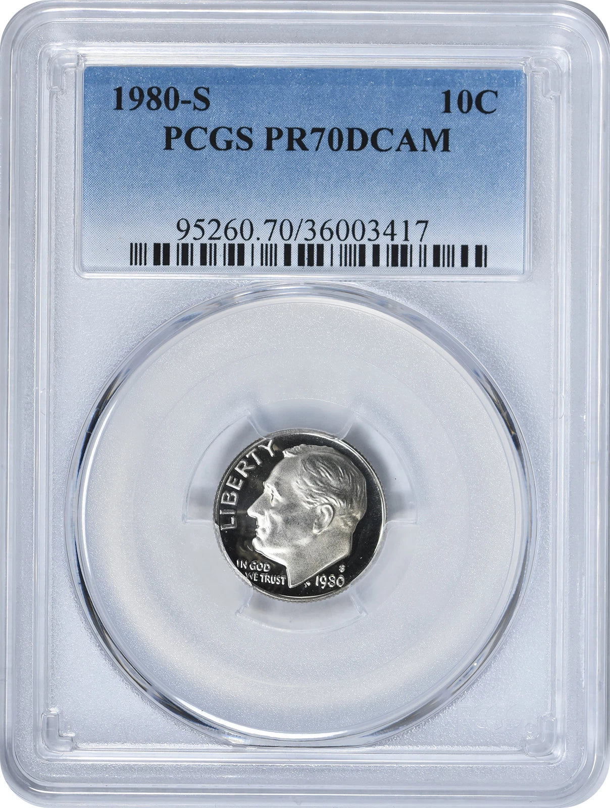 1980-S Roosevelt Dime PR70DCAM PCGS