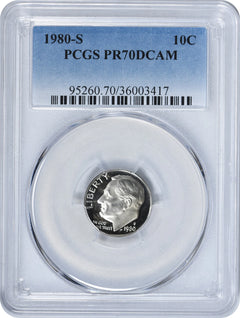 1980-S Roosevelt Dime PR70DCAM PCGS-1