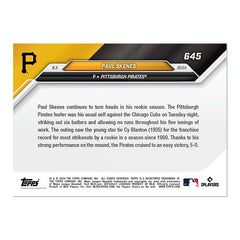 Graded 10 Paul Skenes Rookie Card #645 Pittsburgh RC 2024 Topps NOW-4