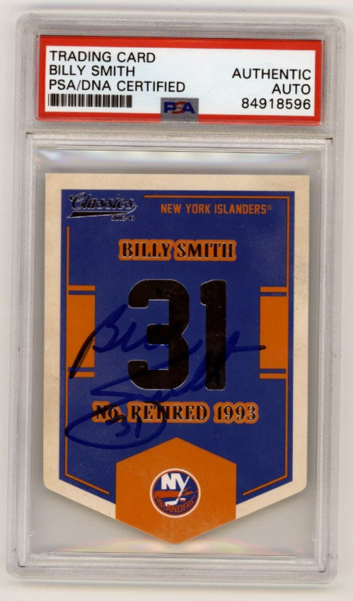 Billy Smith 2012-13 Classics Signature Banner Numbers Signed PSA Auth Auto HOF-1