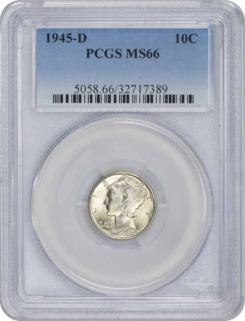 1945-D Mercury Silver Dime MS66 PCGS-1
