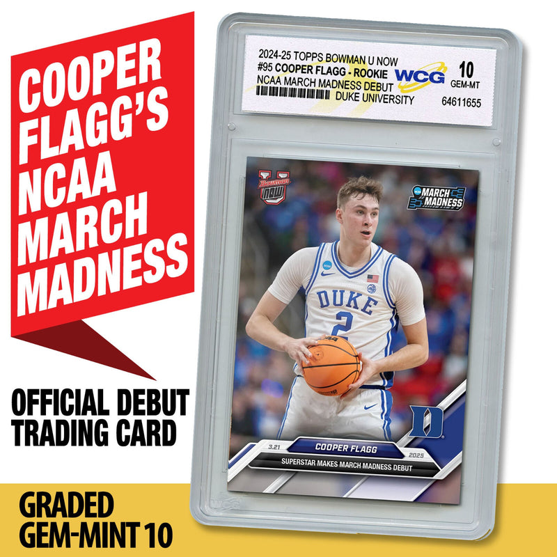 2024-25 Topps COOPER FLAGG Rookie Card #95 March Madness Debut RC - GEM-MINT 10-1
