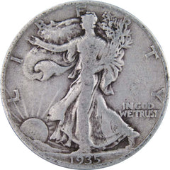1935 S Liberty Walking Half Dollar VG Very Good 90% Silver 50c US Coin-1