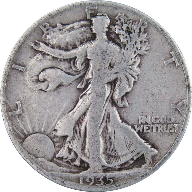 1935 S Liberty Walking Half Dollar VG Very Good 90% Silver 50c US Coin-1