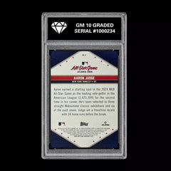 Graded 10 Aaron Judge 2025 Topps #AS-2 All Star Game SP Exclusive Redemption-2
